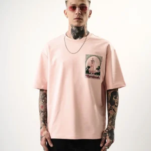 T-shirt rose oversize Marrakech
