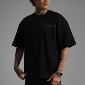T-Shirt Noir Coupe Boxy