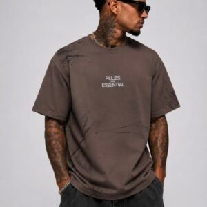 T-shirt marron oversize Rules