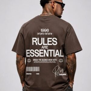 T-shirt marron oversize Rules